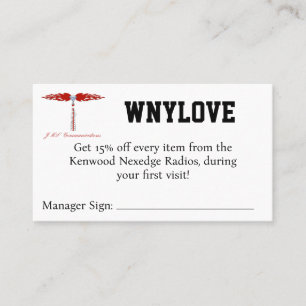 Tarjeta De Visita WNYLOVE Coupon