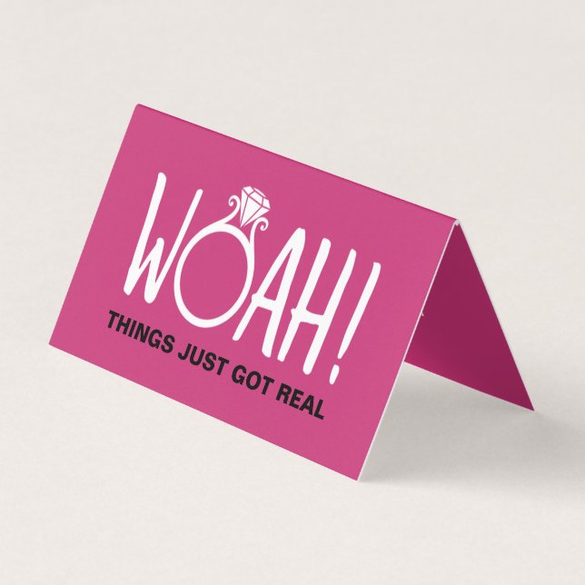 Tarjeta De Visita Woah Save the Date Photo Card (Anverso)