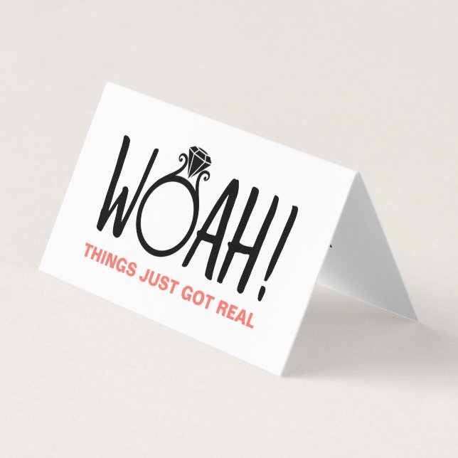 Tarjeta De Visita Woah Save the Date Photo Card (Anverso)