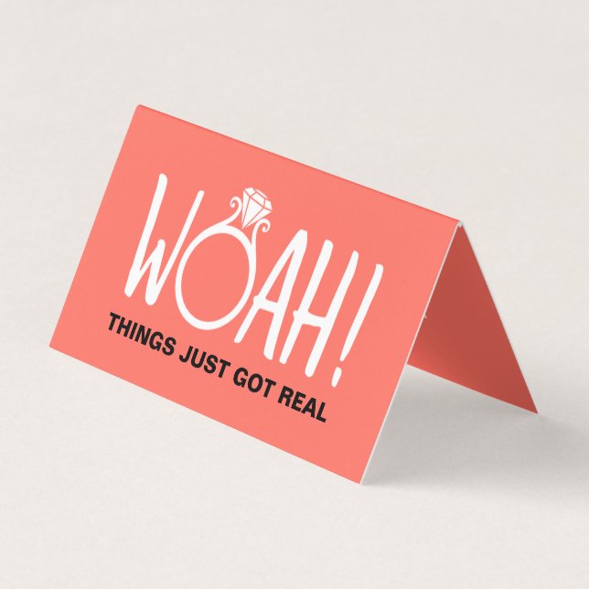 Tarjeta De Visita Woah Save the Date Photo Card (Anverso)