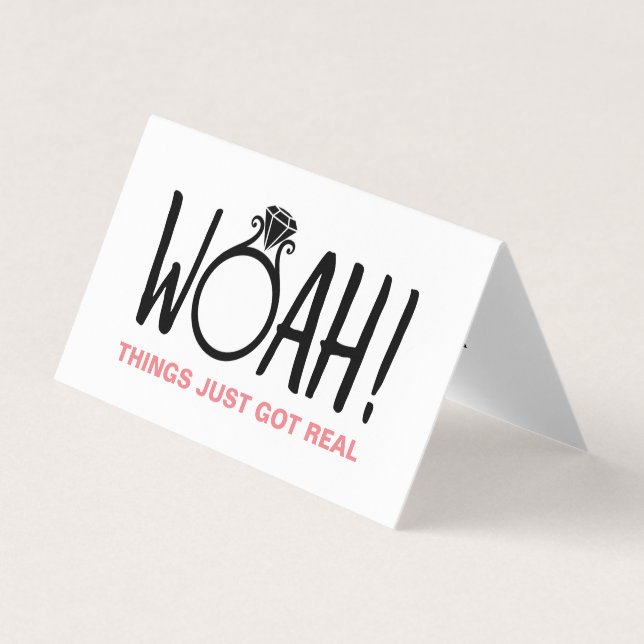 Tarjeta De Visita Woah Save the Date Photo Card (Anverso)