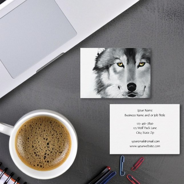 Tarjeta De Visita Wold Portrait Black White (Subido por el creador)