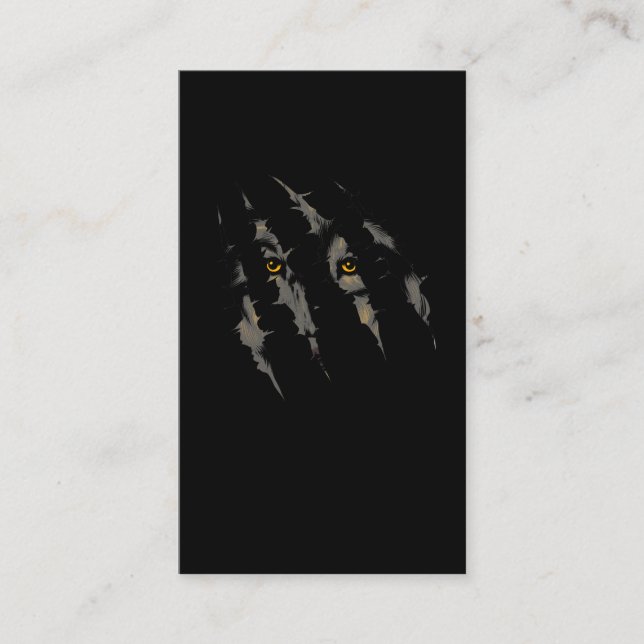 Tarjeta De Visita Wolf Claw Rastrear animales del bosque Wolves (Anverso)