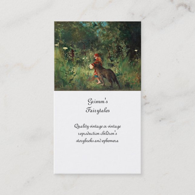 Tarjeta De Visita Wolf en el camino con Red (Anverso)