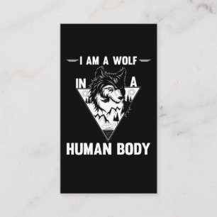 Tarjeta De Visita Wolf Lover Forest Animal