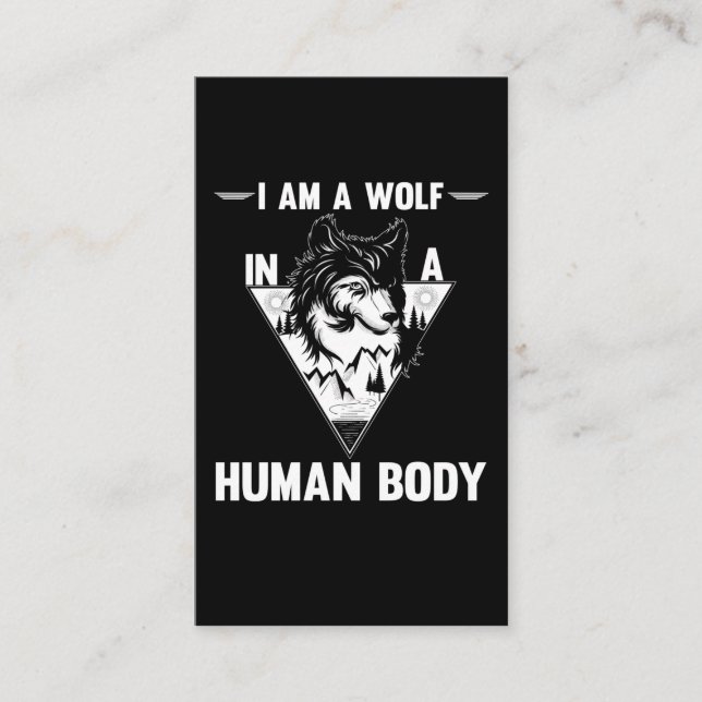 Tarjeta De Visita Wolf Lover Forest Animal (Anverso)