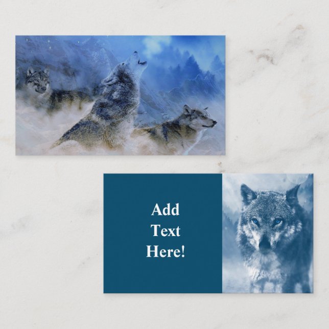 Tarjeta De Visita Wolf Spirits Business Card (Anverso / Reverso)