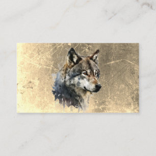 Tarjeta De Visita Wolf Wolves Head Logo Animal Wildlife Nature