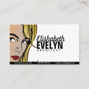 Tarjeta De Visita Woman Retro