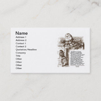 Tarjeta De Visita Wonderland Humpty Dumpty Words Significa