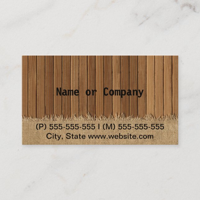 TARJETA DE VISITA WOOD (Anverso)