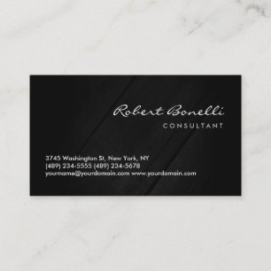 Tarjeta De Visita Wood Background Moderno Gray Black Business Card