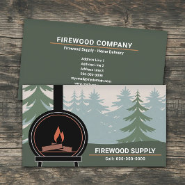 Tarjeta De Visita Wood Burning Stove & Firewood