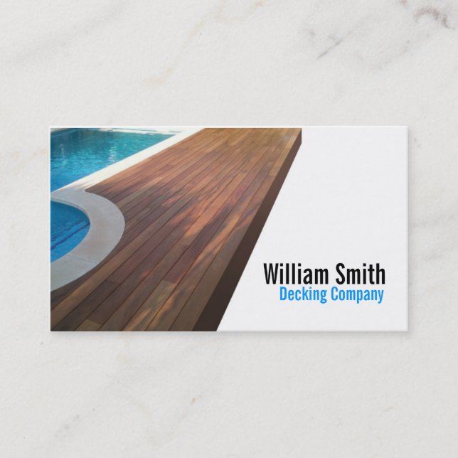 Tarjeta De Visita Wood Deck/Decking Contractor (Anverso)