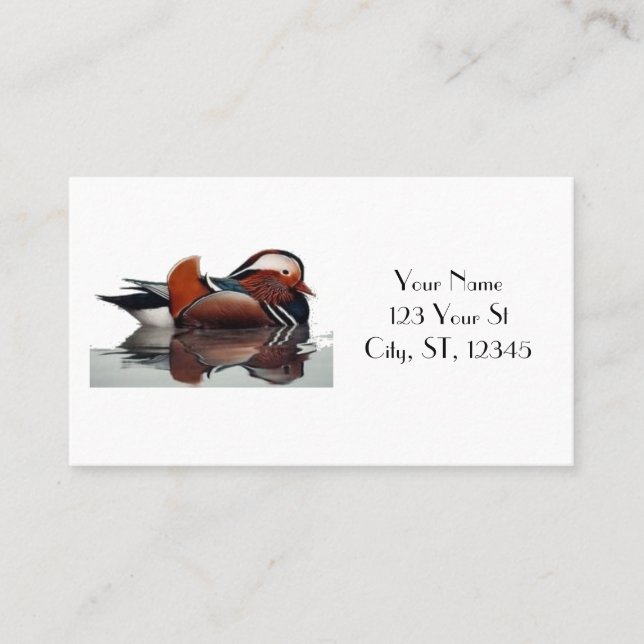 Tarjeta De Visita Wood Duck Thunder_Cove (Anverso)