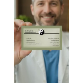 Tarjeta De Visita Wood Element Minimalist Acupuncture Business Card