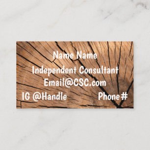 Tarjeta De Visita Wood Grain Business Card dos caras de los países