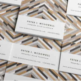 Tarjeta De Visita Wood Plank Collage Professional Business Card