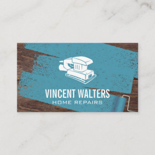 Tarjeta De Visita Wood Sander   Painter Roller