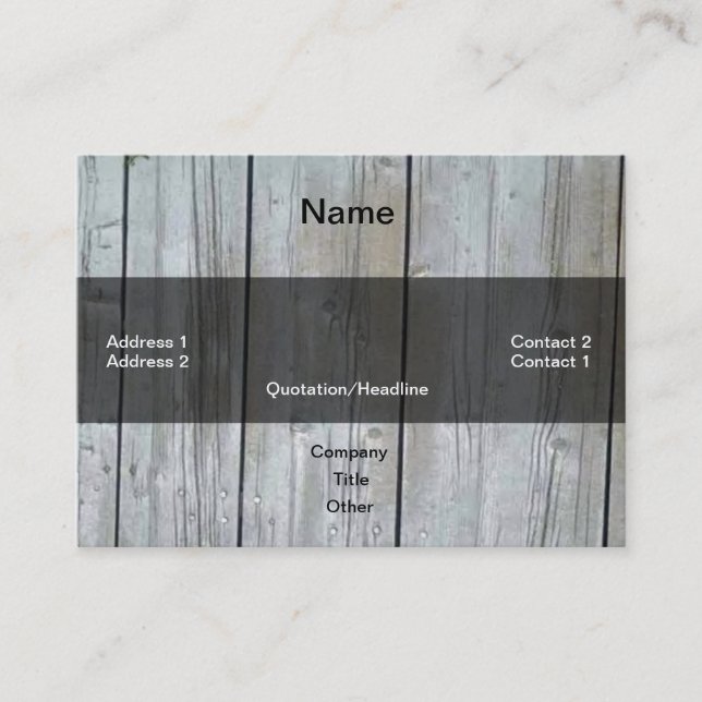 Tarjeta de visita Wood Siding (Anverso)