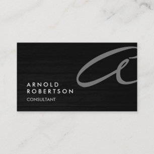 Tarjeta De Visita Wood Simple Plain Gray Trendy Business Card
