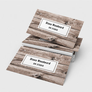 Tarjeta De Visita Wooden Brown Modern Business Card