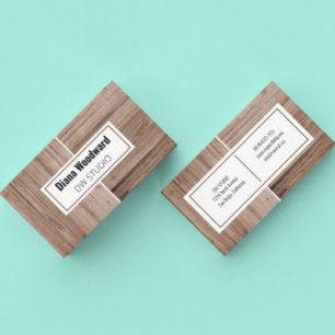 Tarjeta De Visita Wooden Brown Modern Business Card
