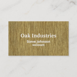 Tarjeta De Visita Woodgrain de roble natural luce profesional