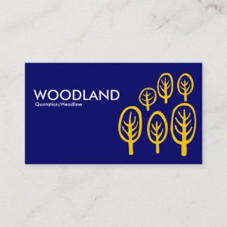 Tarjeta De Visita Woodland - Amber on Dark Blue