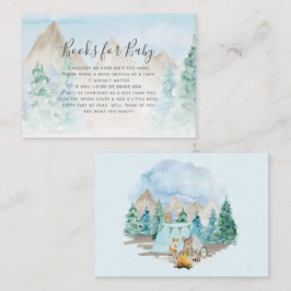 Tarjeta De Visita Woodland Animals Camping Books Boy Baby Enclosure