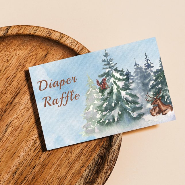 Tarjeta De Visita Woodland Animals Landscape Adventure Baby Shower (Subido por el creador)