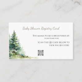 Tarjeta De Visita Woodland Baby Shower • Registry Card