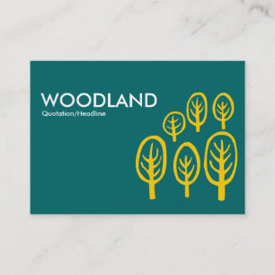 Tarjeta De Visita Woodland (Chubby) - Ámbar en Verde azulado