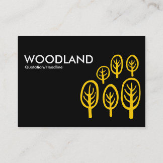 Tarjeta De Visita Woodland (Chubby) - Amber on Black