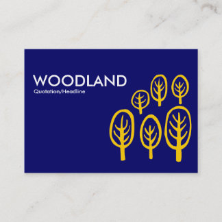 Tarjeta De Visita Woodland (Chubby) - Amber on Dark Blue