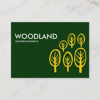 Tarjeta De Visita Woodland (Chubby) - Amber on Dark Green