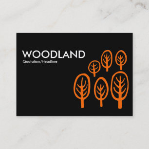 Tarjeta De Visita Woodland (Chubby) - Naranja en negro