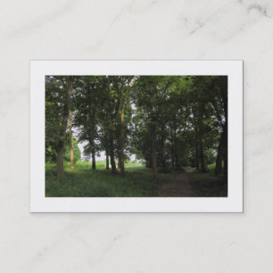 Tarjeta De Visita Woods, Bute Park Cardiff (Bordeado)
