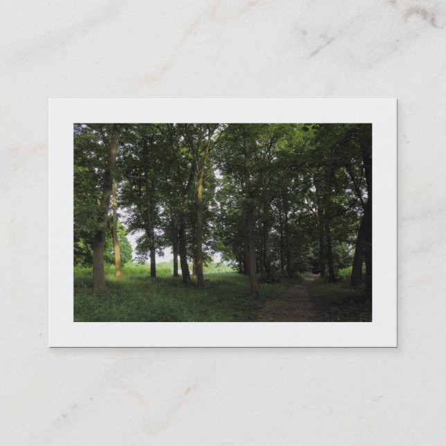 Tarjeta De Visita Woods, Bute Park Cardiff (Bordeado) (Anverso)