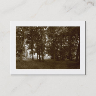 Tarjeta De Visita Woods, Bute Park Cardiff - Sepia tonificado (Borde