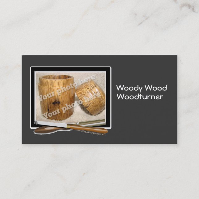 Tarjeta De Visita Woodturner equipa la plantilla de encargo del (Anverso)