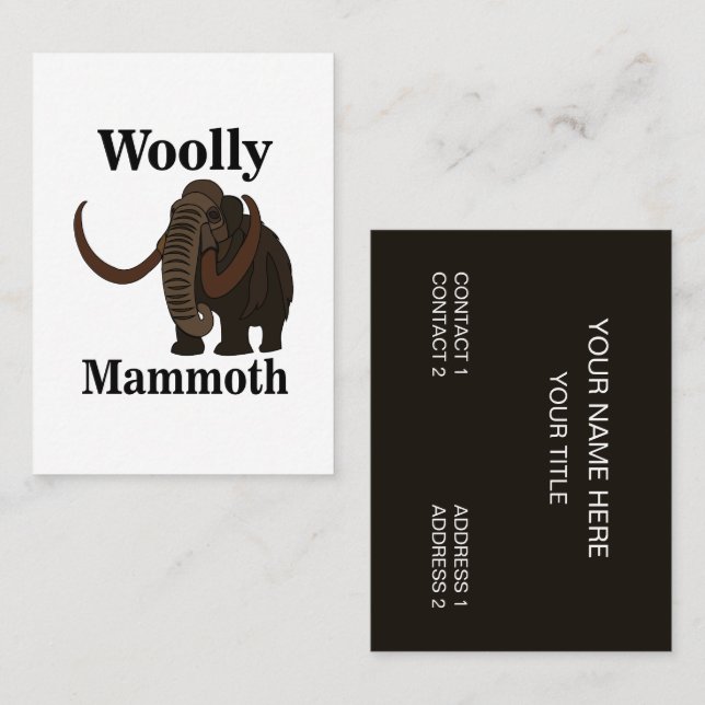 Tarjeta De Visita Wooly Mammoth (Anverso / Reverso)
