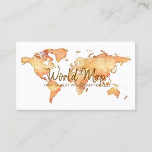 Tarjeta De Visita World Map Travel International Trip Agent