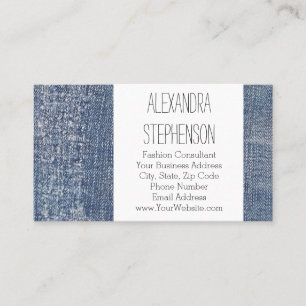 Tarjeta De Visita Worn Denim Jeans Fashion Clothing Store