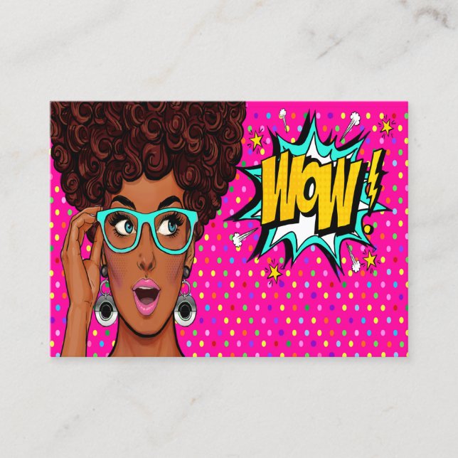 Tarjeta De Visita WOW Pop Art Business Card (Anverso)