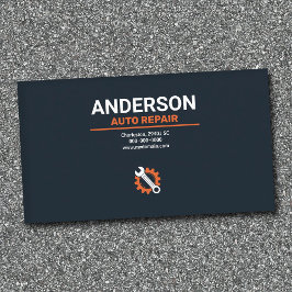 Tarjeta De Visita Wrench & Gear - Auto Repair