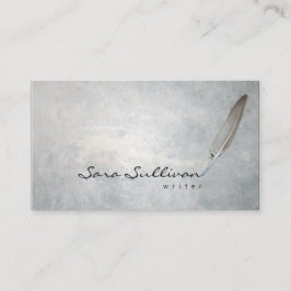 Tarjeta De Visita Writer Quill Pen Grunge Texture Business Card