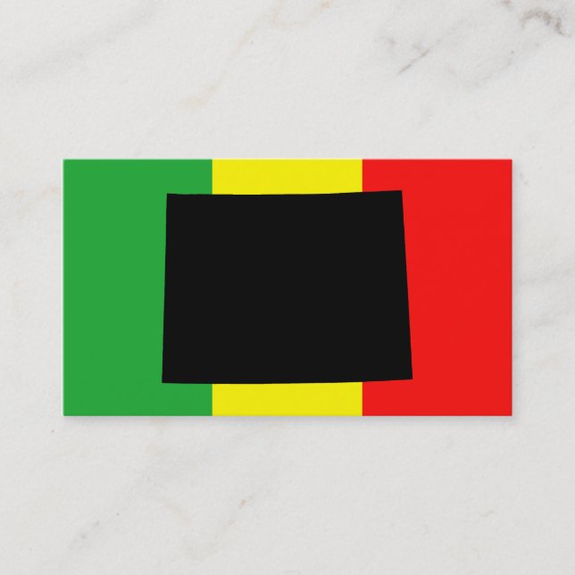 Tarjeta De Visita Wyoming con Colores Rasta (Anverso)
