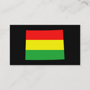 Tarjeta De Visita Wyoming en Colores Rasta