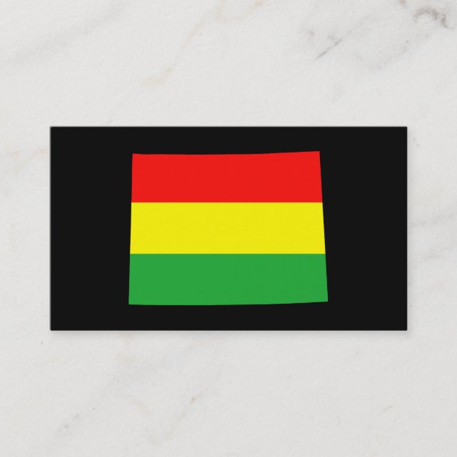 Tarjeta De Visita Wyoming en Colores Rasta (Anverso)